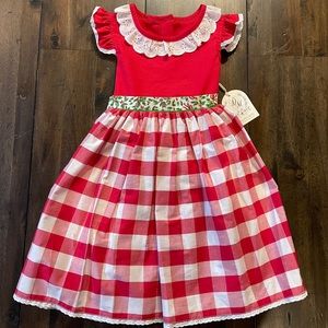 NWT Darling Mae by RicRac and Ruffles Christmas Dress, size 4T